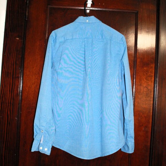 Tommy Hilfiger Blue Cotton Button-Down Shirt, Medium - Picture 3 of 7
